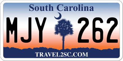 SC license plate MJY262