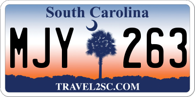 SC license plate MJY263