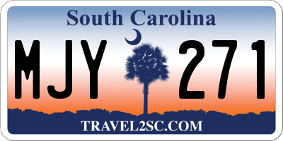 SC license plate MJY271