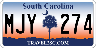 SC license plate MJY274