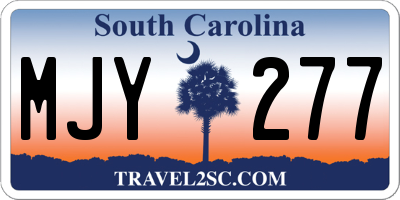 SC license plate MJY277