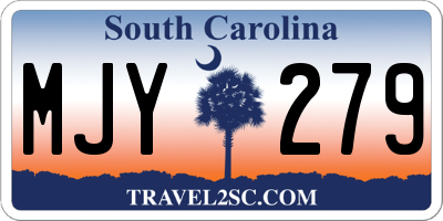 SC license plate MJY279