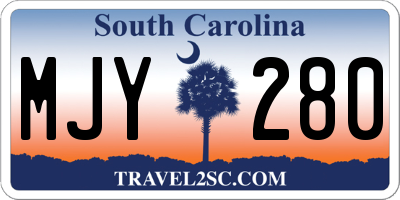 SC license plate MJY280