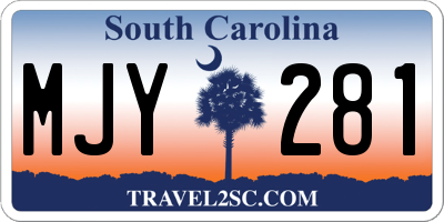 SC license plate MJY281