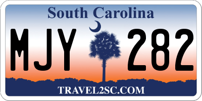 SC license plate MJY282