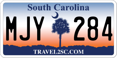 SC license plate MJY284