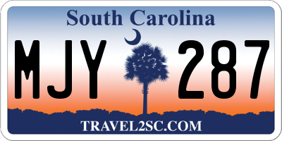 SC license plate MJY287