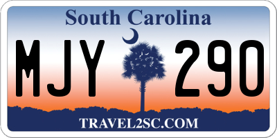 SC license plate MJY290