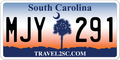 SC license plate MJY291