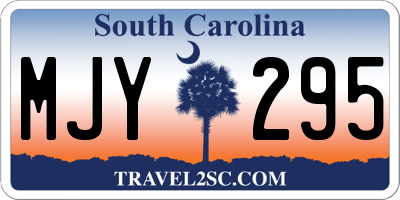 SC license plate MJY295