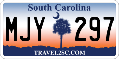 SC license plate MJY297