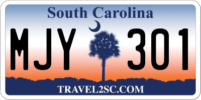 SC license plate MJY301