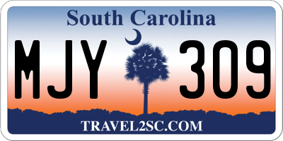 SC license plate MJY309