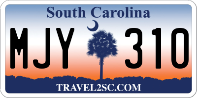 SC license plate MJY310