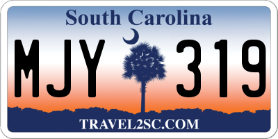 SC license plate MJY319