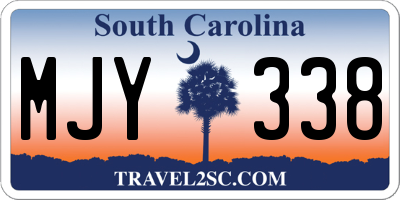 SC license plate MJY338