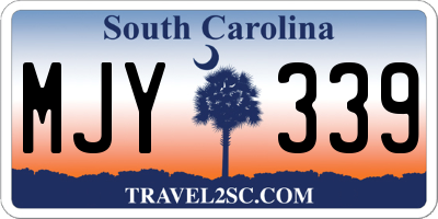 SC license plate MJY339