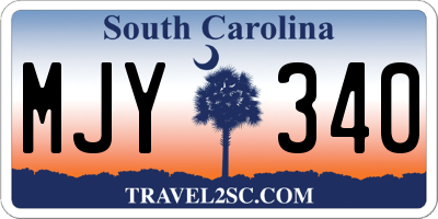 SC license plate MJY340