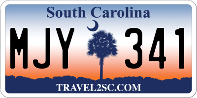 SC license plate MJY341