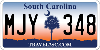 SC license plate MJY348