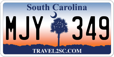 SC license plate MJY349