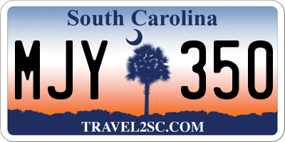SC license plate MJY350