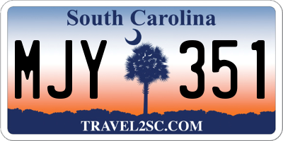 SC license plate MJY351