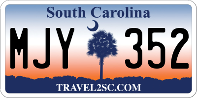 SC license plate MJY352