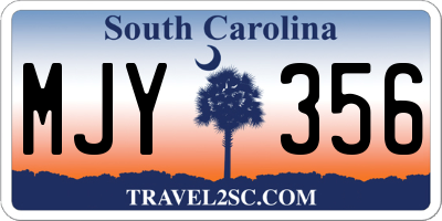 SC license plate MJY356