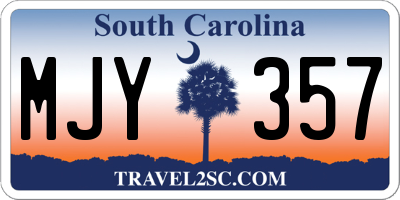 SC license plate MJY357
