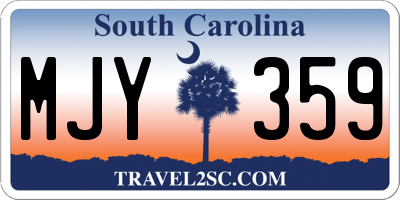 SC license plate MJY359