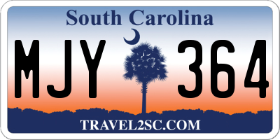 SC license plate MJY364