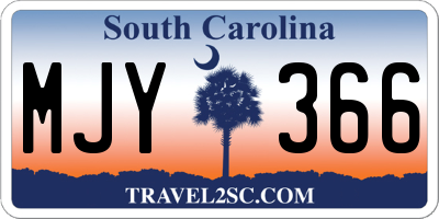 SC license plate MJY366