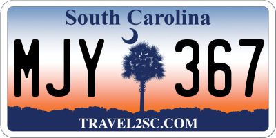 SC license plate MJY367