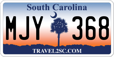 SC license plate MJY368