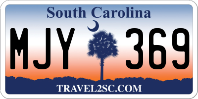 SC license plate MJY369