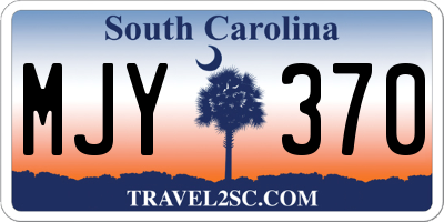 SC license plate MJY370