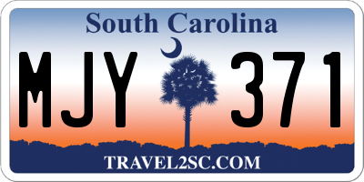 SC license plate MJY371