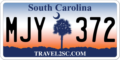 SC license plate MJY372