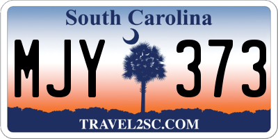 SC license plate MJY373