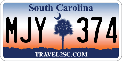 SC license plate MJY374