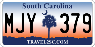 SC license plate MJY379