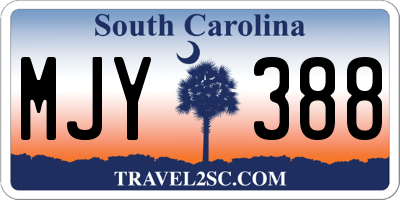 SC license plate MJY388