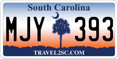 SC license plate MJY393