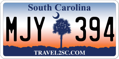 SC license plate MJY394
