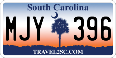 SC license plate MJY396