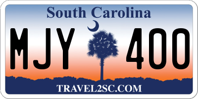SC license plate MJY400