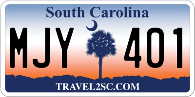 SC license plate MJY401