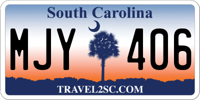 SC license plate MJY406
