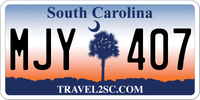 SC license plate MJY407